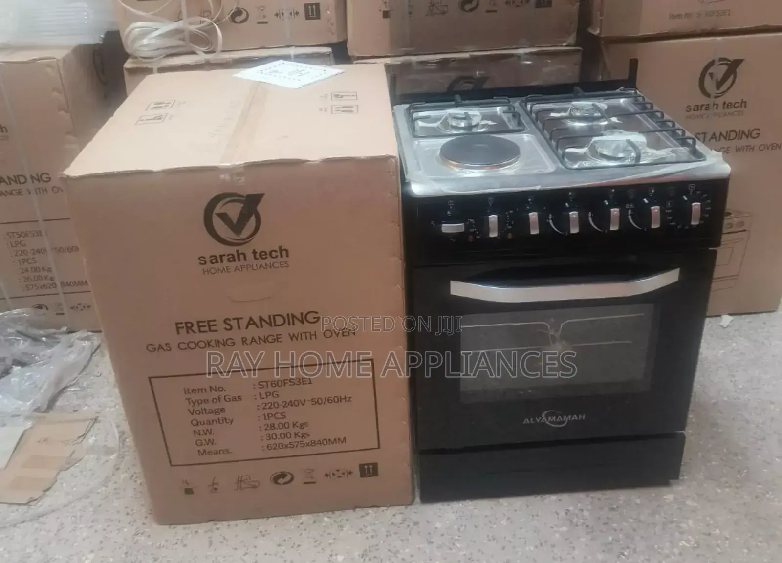 3g+1electric Sarahtech 60cm*60cm Standing Cooker With Electric Oven