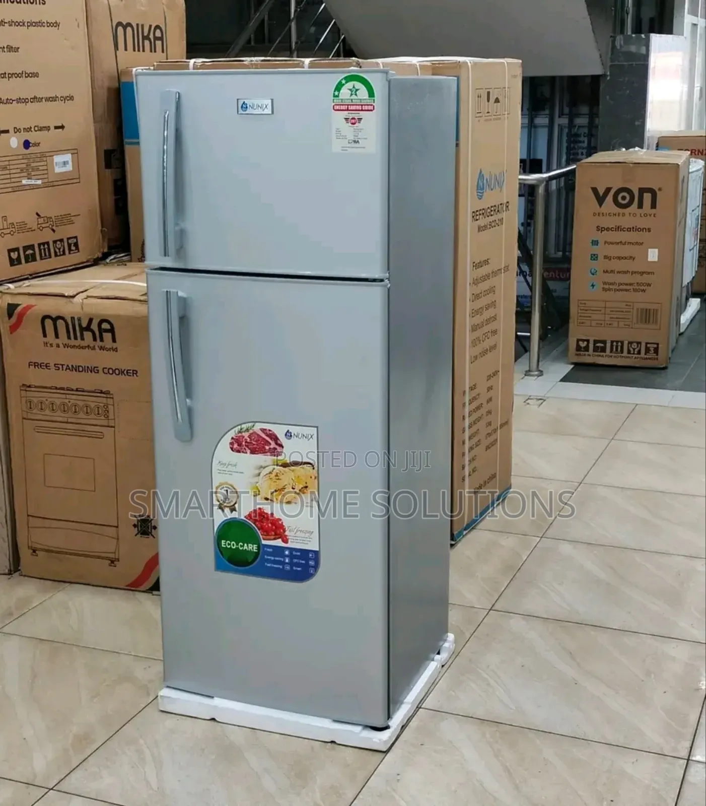 Nunix 210 Litres Double Door Refrigerator With Handles