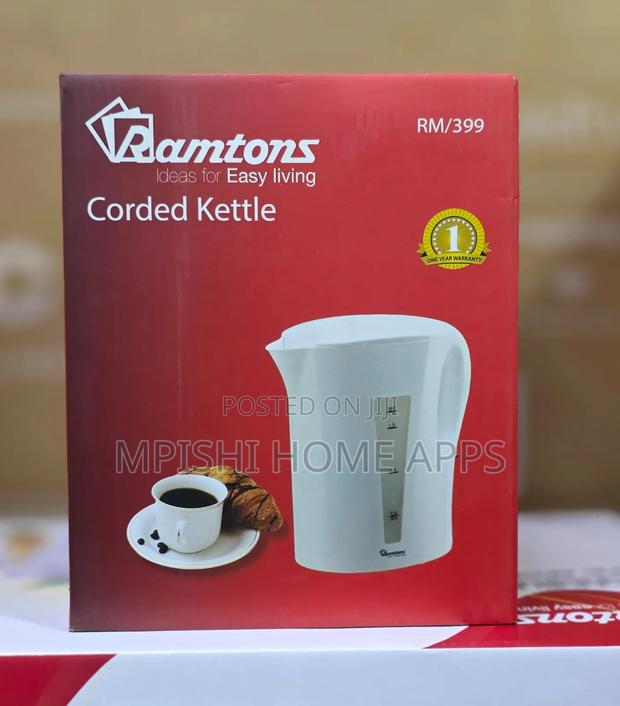 Corded Electric Kettle 1.7 Liters White- Rm/399 - thumbnail 2