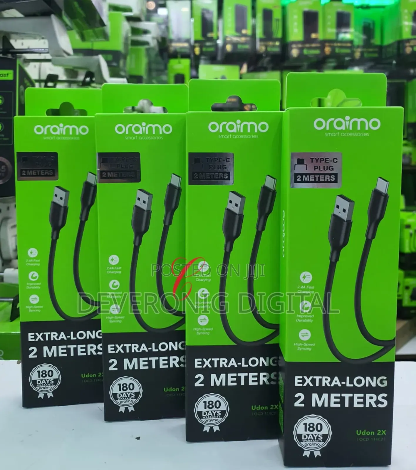 Oraimo Udon 2x Ocd-114c2 *2m Type C Usb Cables*