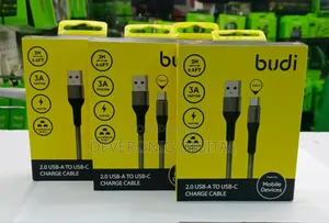 Budi Dc197t20h 2.0 Usb-a to Usb-C 3a *2m* Braided Fast Charging Cable