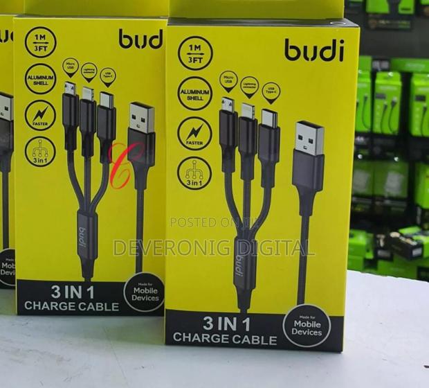 Budi Dc203a8b 3 in 1 Fast Charging Cables - main view