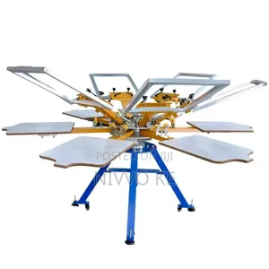 6-Color 6-Station Manual Screen Printing Machine