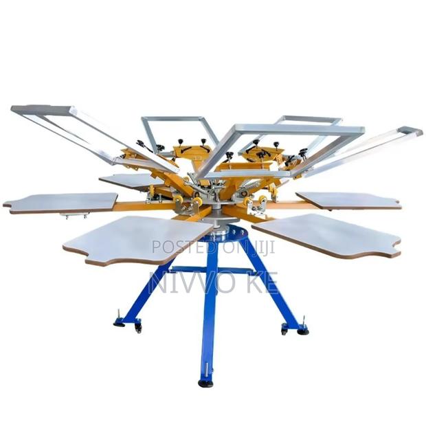 6-Color 6-Station Manual Screen Printing Machine