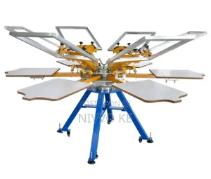 6-Color 6-Station Manual Screen Printing Machine