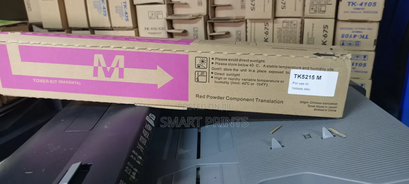 Fine and Bold Prints Kyocera Toner Kits. Tk 5215 Magenta Toner