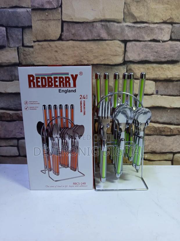 Redberry 24pcs Heavy Duty Quality Cutlery Sets