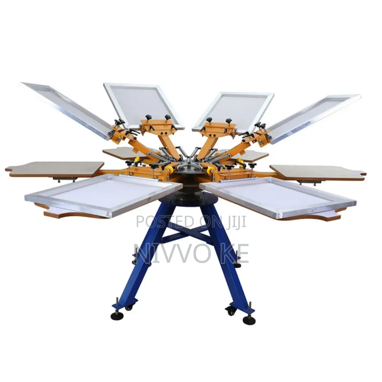 Six-Ink Six-Position Textile Screen Printing Press
