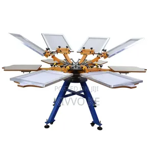 Six-Ink Six-Position Textile Screen Printing Press
