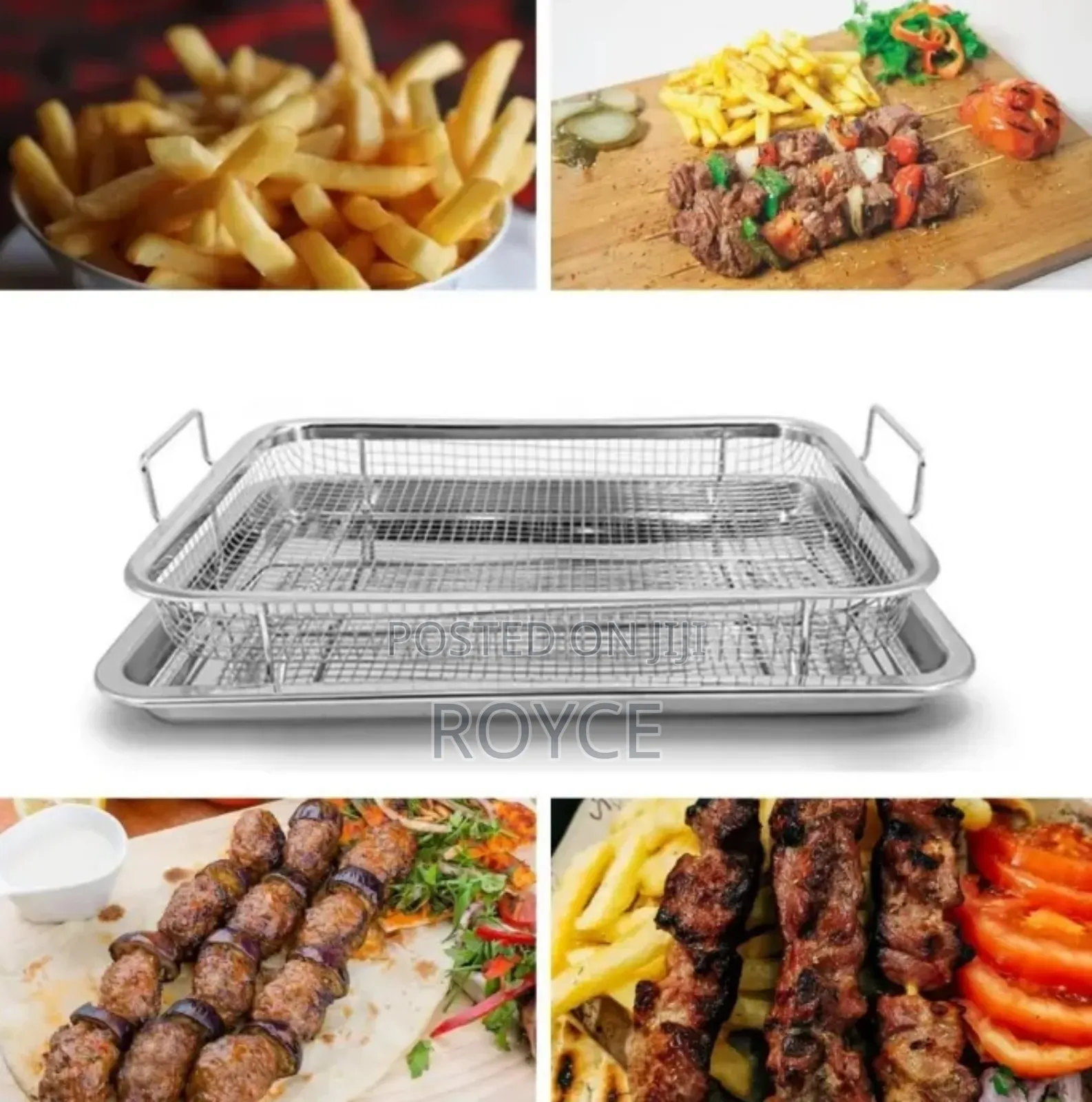 Stainless Steel Fryer Basket + Tray