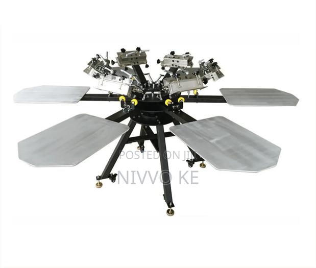 6-Color Carousel Screen Printing Press With Six Working Stations - thumbnail 3