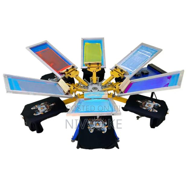 Six-Station Rotary Screen Printer With Six Color Capacity - thumbnail 3