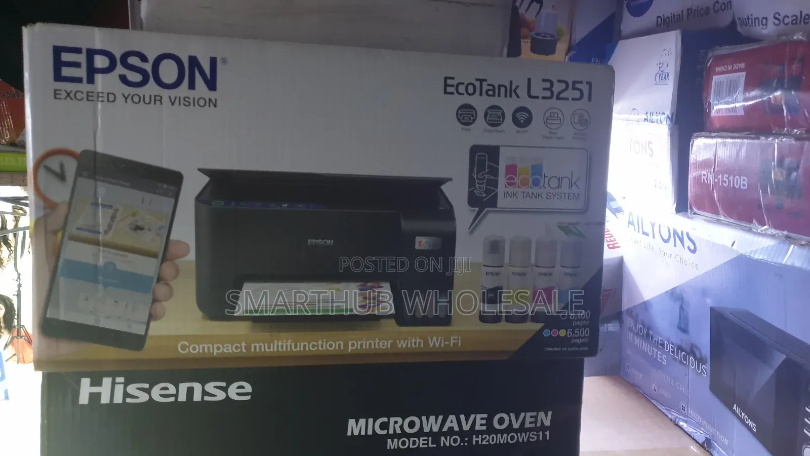 Printers- Epson Ecotank L3251 A4 Wi-Fi All-in-One Ink Tank Printer
