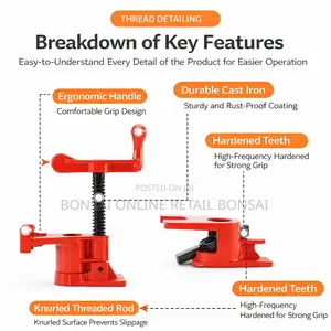 3/4 Inch Heavy Duty Pipe Clamp for Woodworking Projects