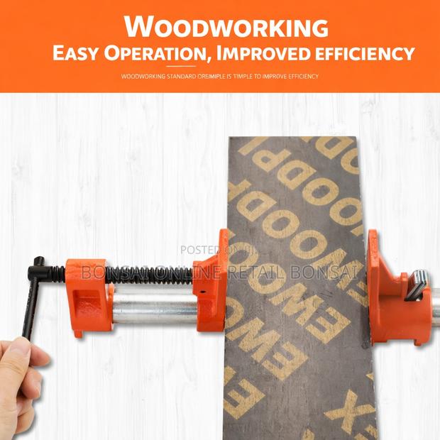 3/4 Inch Heavy Duty Pipe Clamp for Woodworking Projects - thumbnail 5