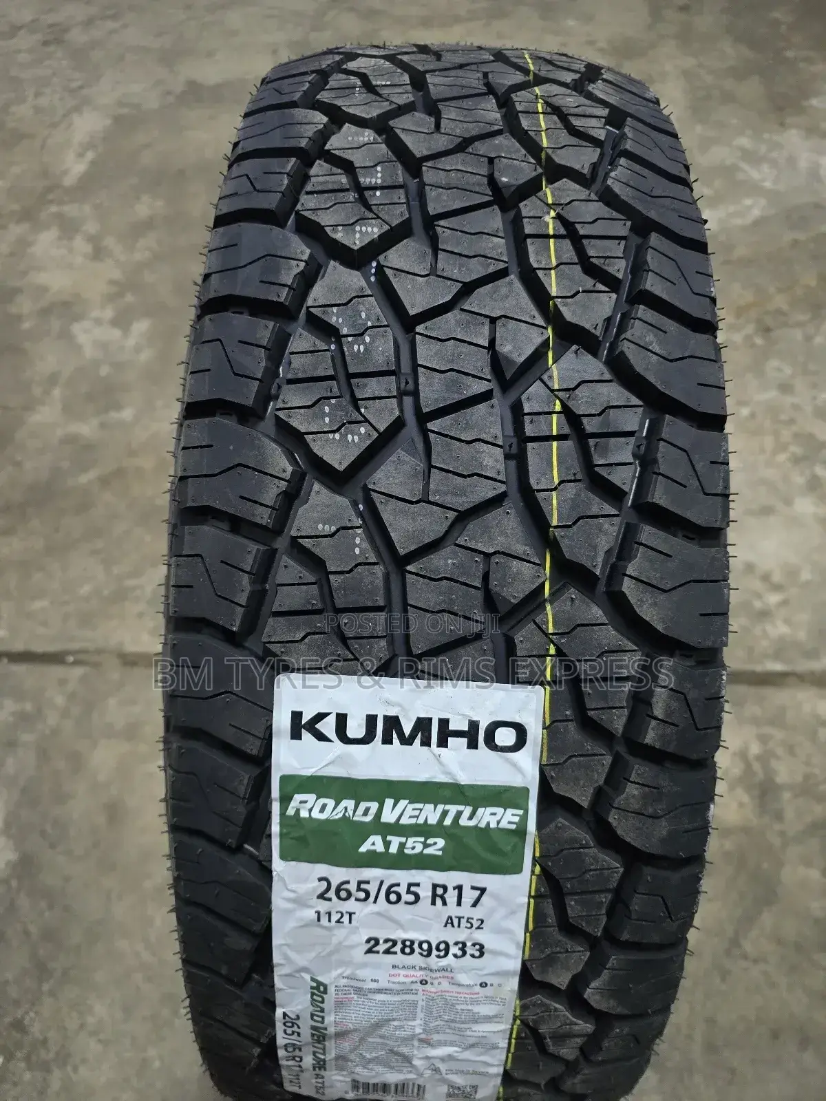 265 /65 R17 Khumo Tyres (All Terrein)