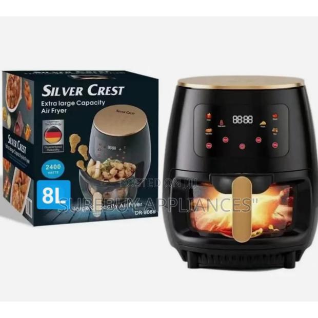 Silvercrest 8l Digital Air Fryer Glass Oven, Multi-Cooking Function