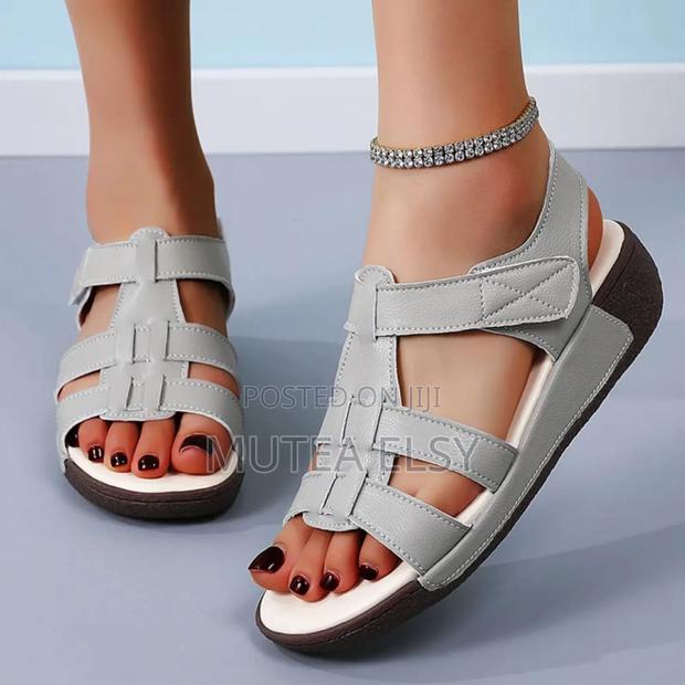 Beige,Grey Dust Pink Ladies Wedges Open Shoes