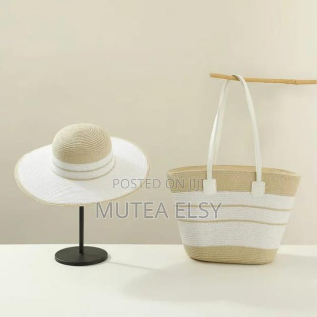 White,Pink,Blue,Green Brawn Ladies Summer Hat Bag Sets - thumbnail 7