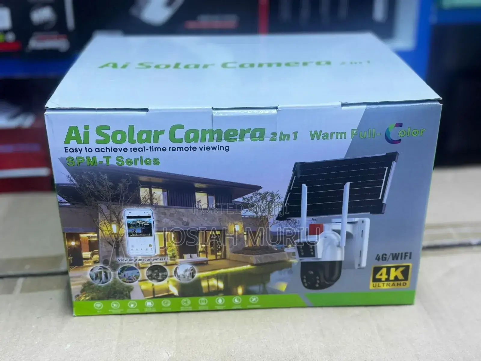 Optimax 9mp Wifi Dual Lens Ai Solar PTZ Outdoor Camera.