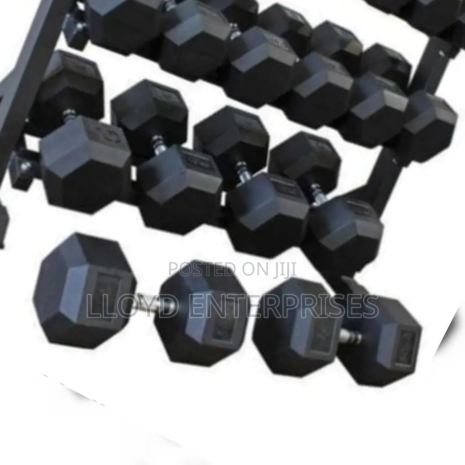5 Kg Rubber Coated Hexagonal Dumbells