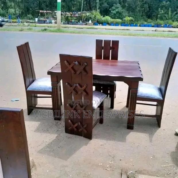 4-Seater Solid Set Walnut