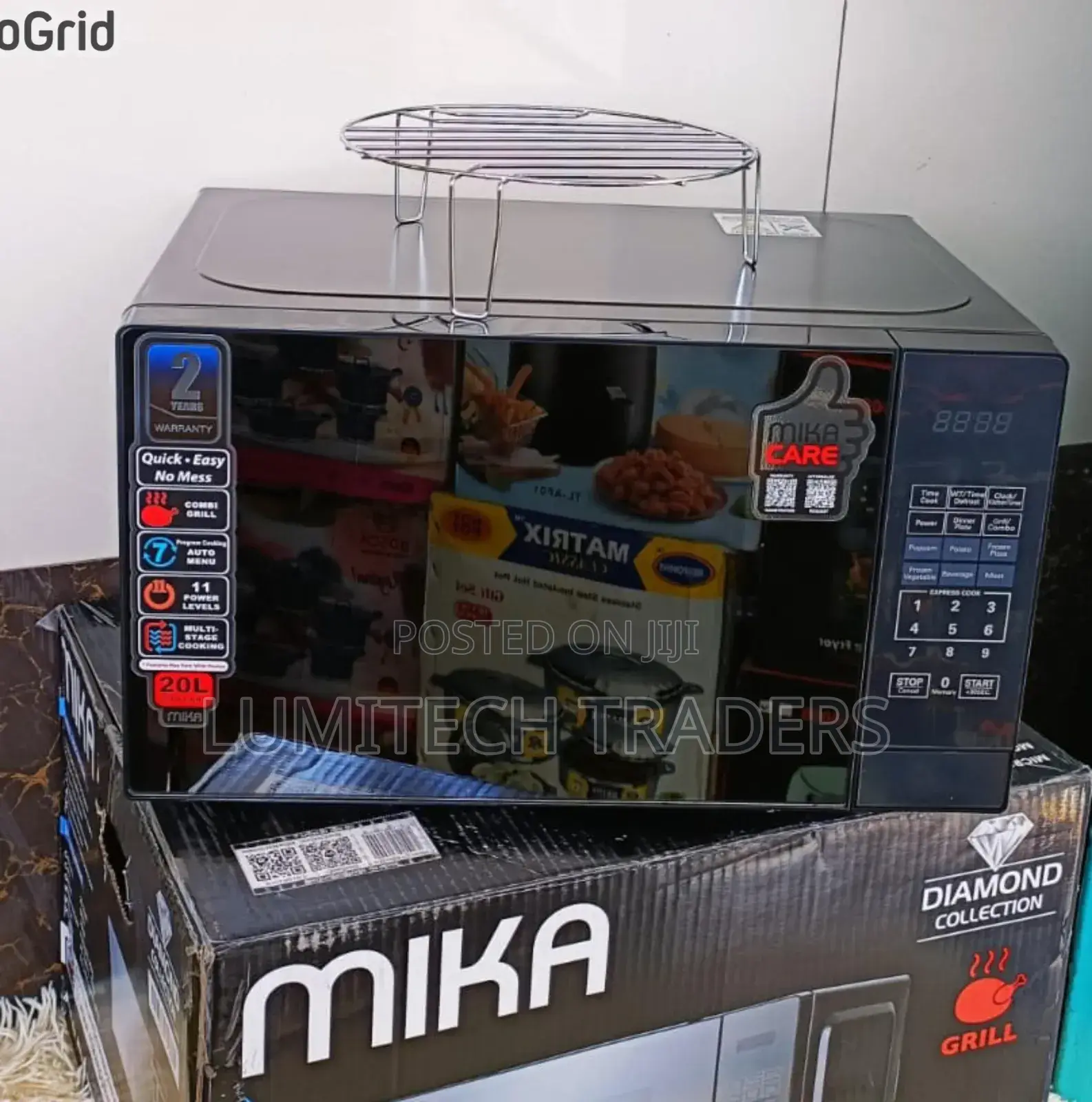 Mika Microwave Oven Grill 20ltr With 1000w Grill Silver