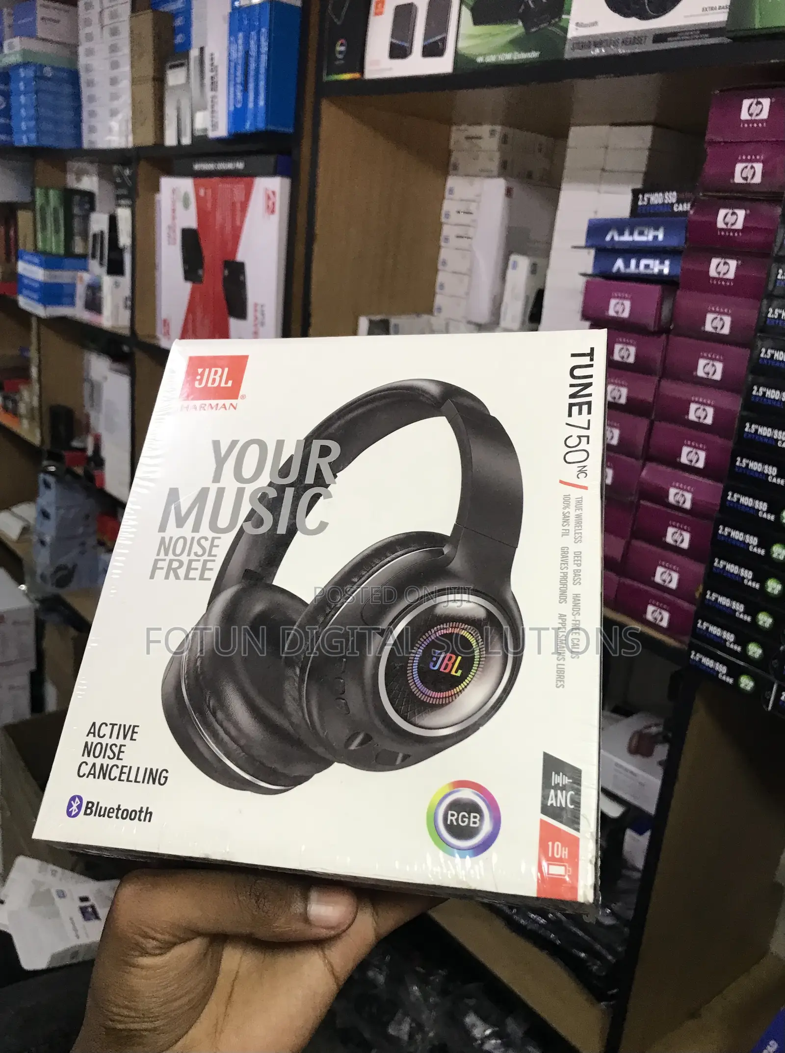 JBL Tune 750nc Complete Headphone Set - Anc, Case, Cable, Ready to Use