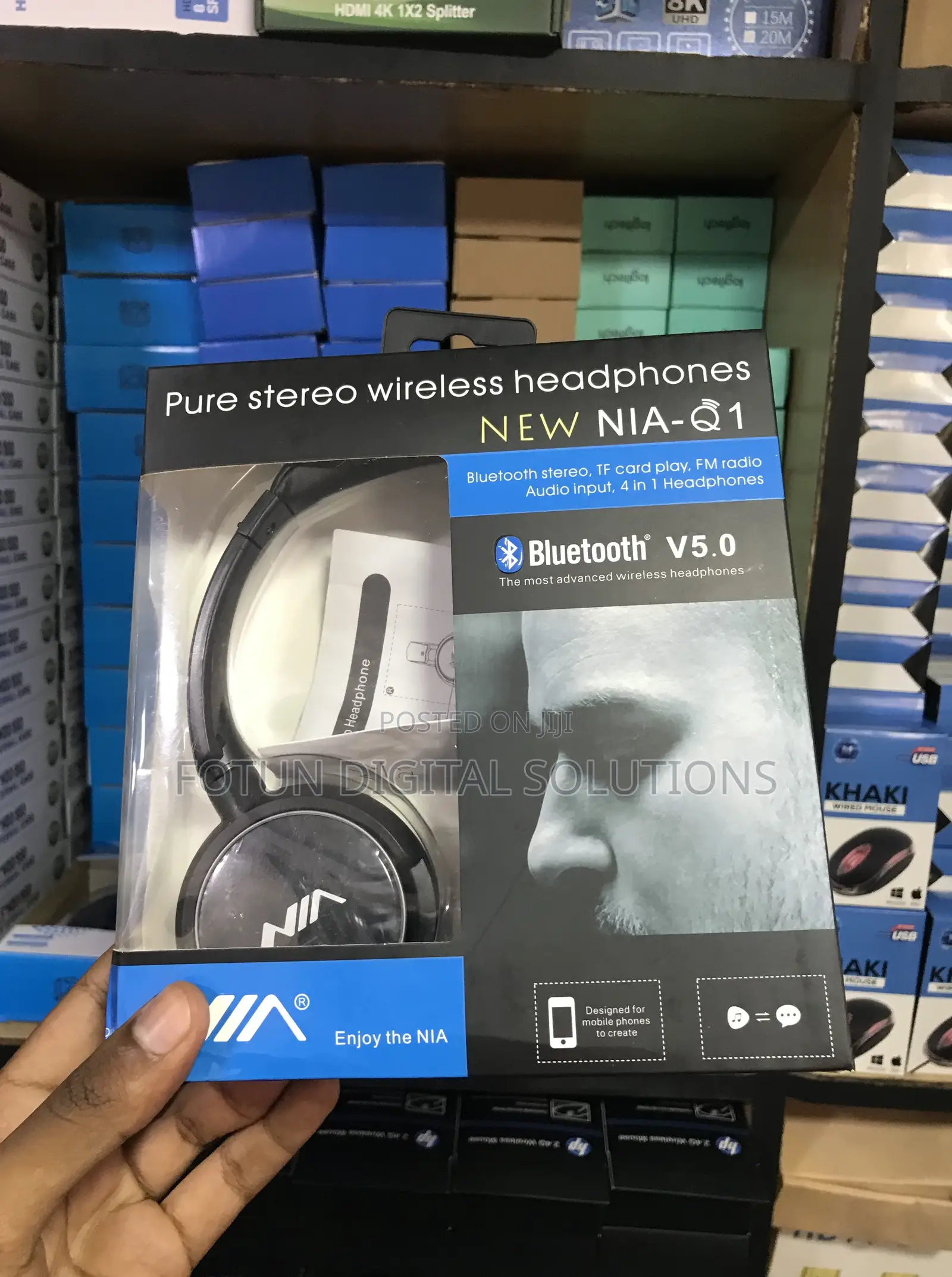 Nia-Q1 Feature-Packed Wireless Headset - 4 Ways to Listen, Great Value