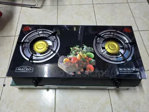 Macro Gas Cooker 2 Burner Glass Table Top