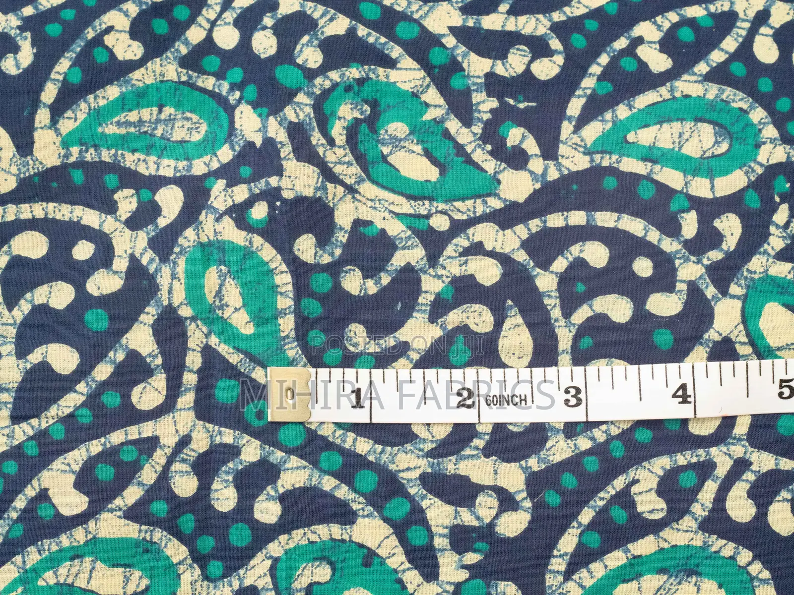 100% Cotton Fabric - Blue Green