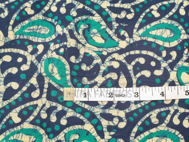 100% Cotton Fabric - Blue Green - thumbnail 3