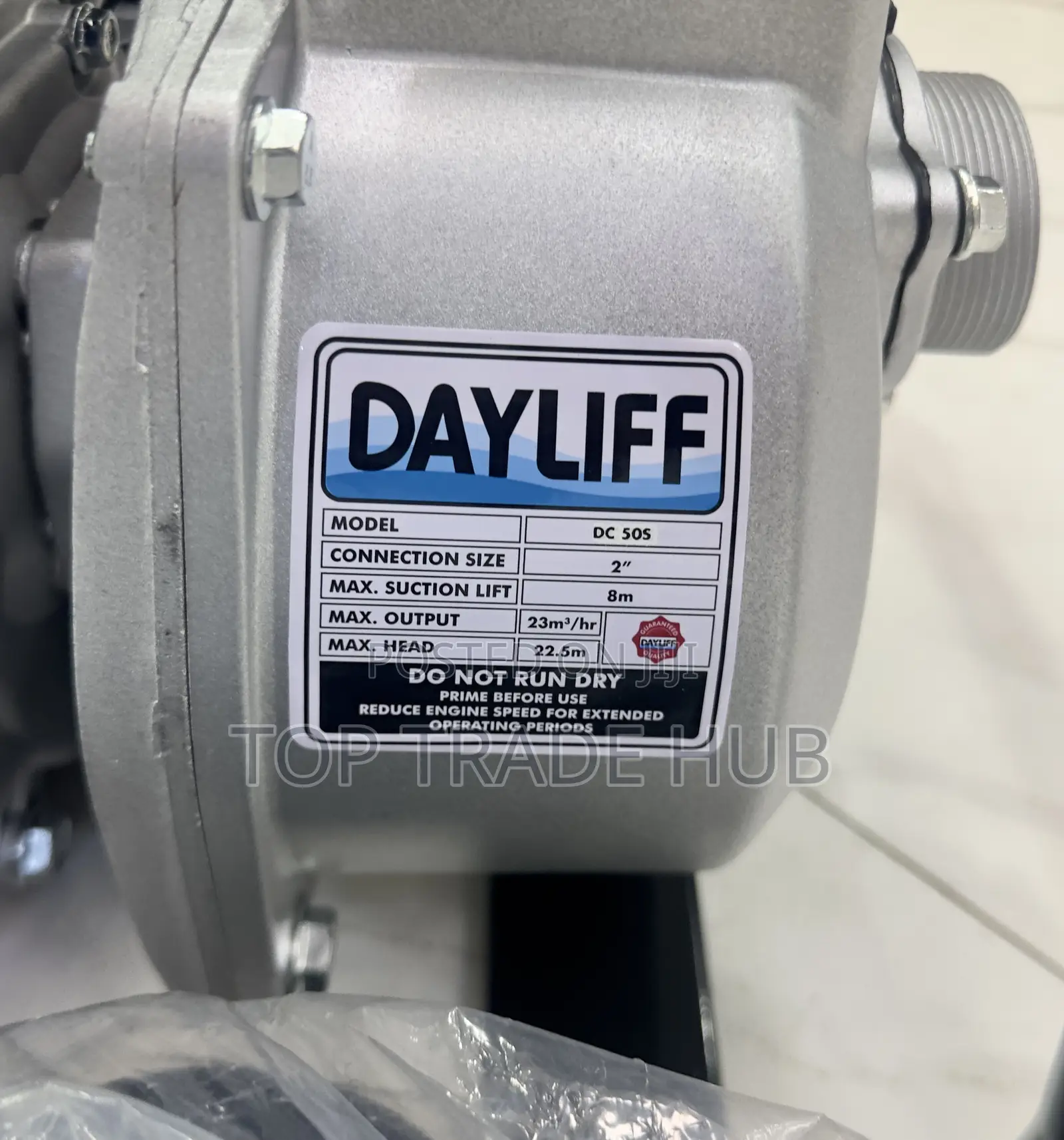 Dayliff Dc50 Petrol Water Pump 7hp 2" Inlet/Outlet 400l/Min