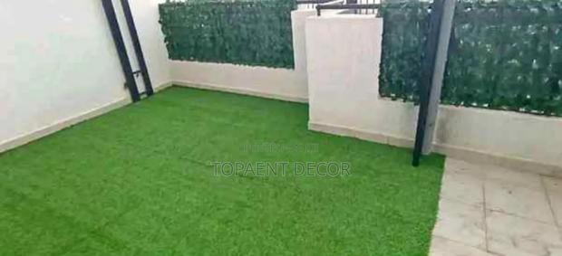 Rooftop Balcony Coverage With Green Artificial Privacy Fence