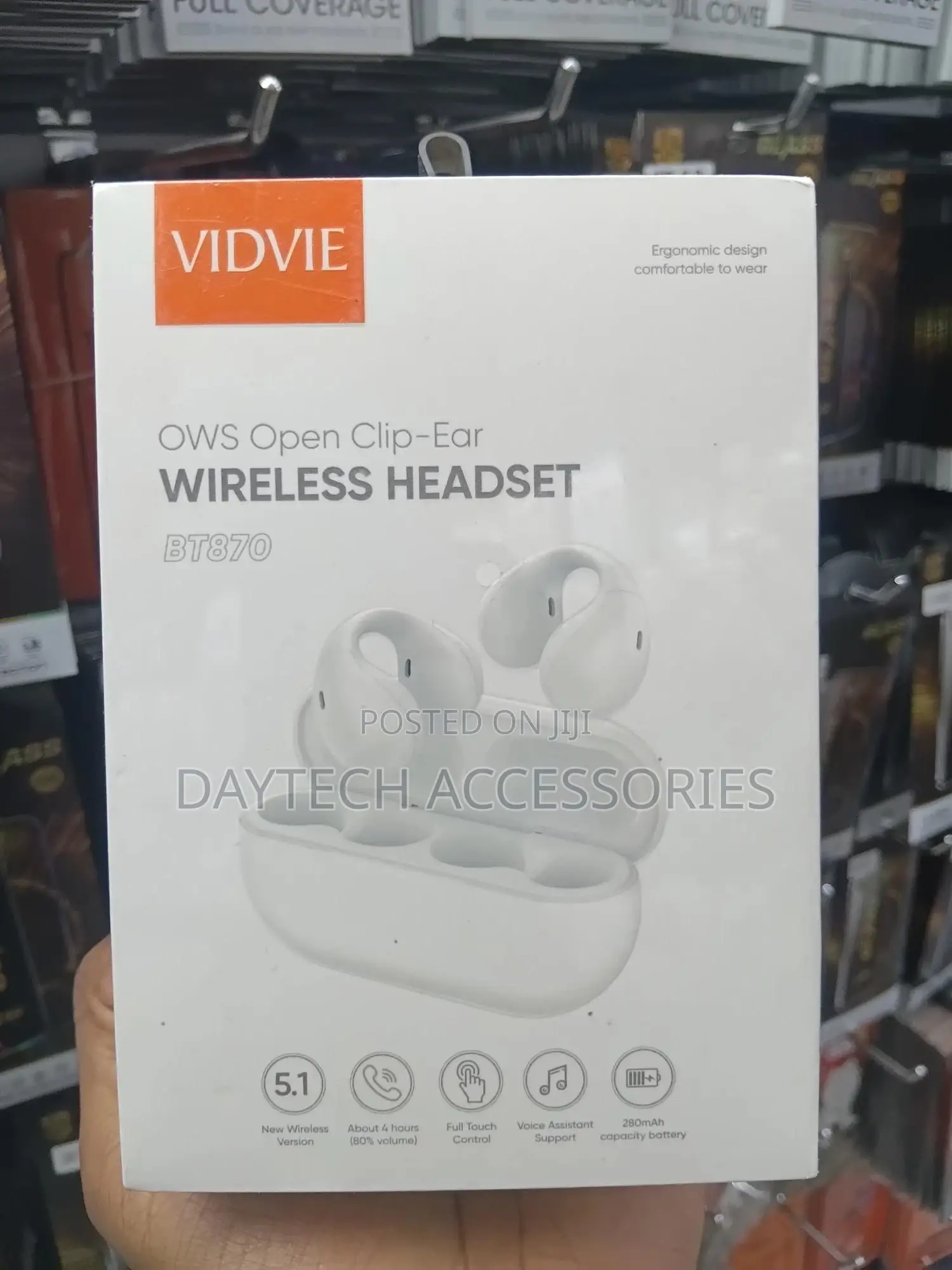 Vidvie Bt870 Wireless Ear Cuff Headphones (4h)