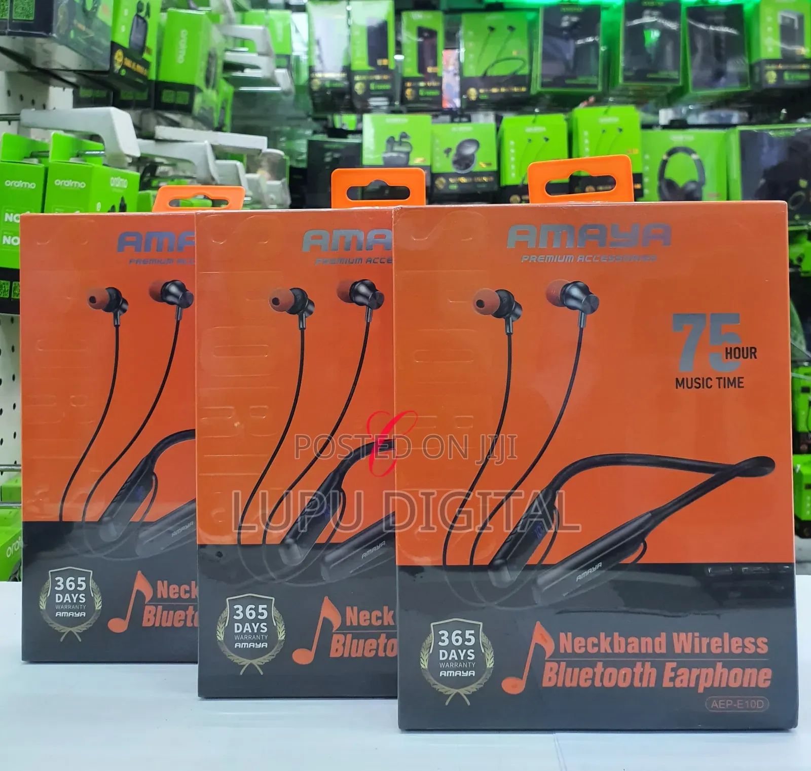 Amaya Aep-E10d *75hrs Playtime* Wireless Bluetooth Neckband