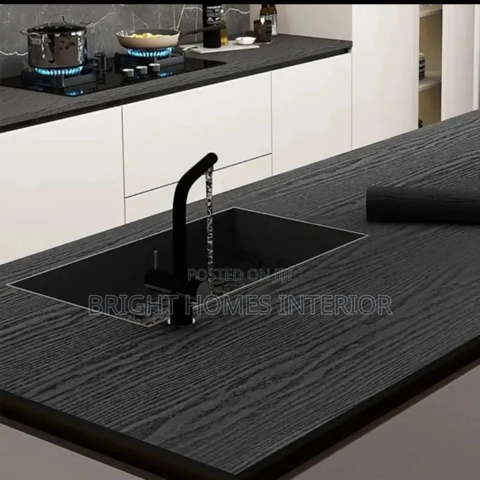 Black Water Resistant Woodeffect Peel And Stick Contact Paper