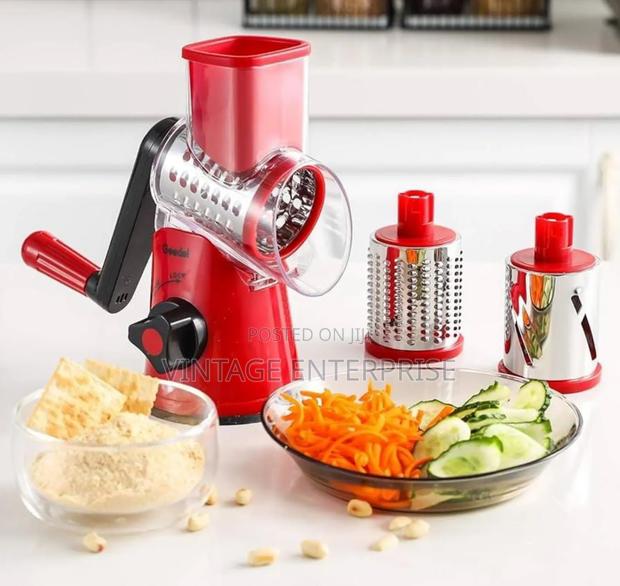 *Rotary Drum Grater Veggie, Cheese Slicer With 3 Slicing Options* - main view