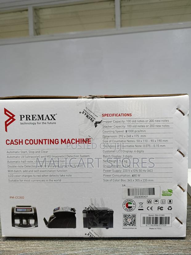 Premax Cash Counting Machine Pm-Cc35d - thumbnail 3