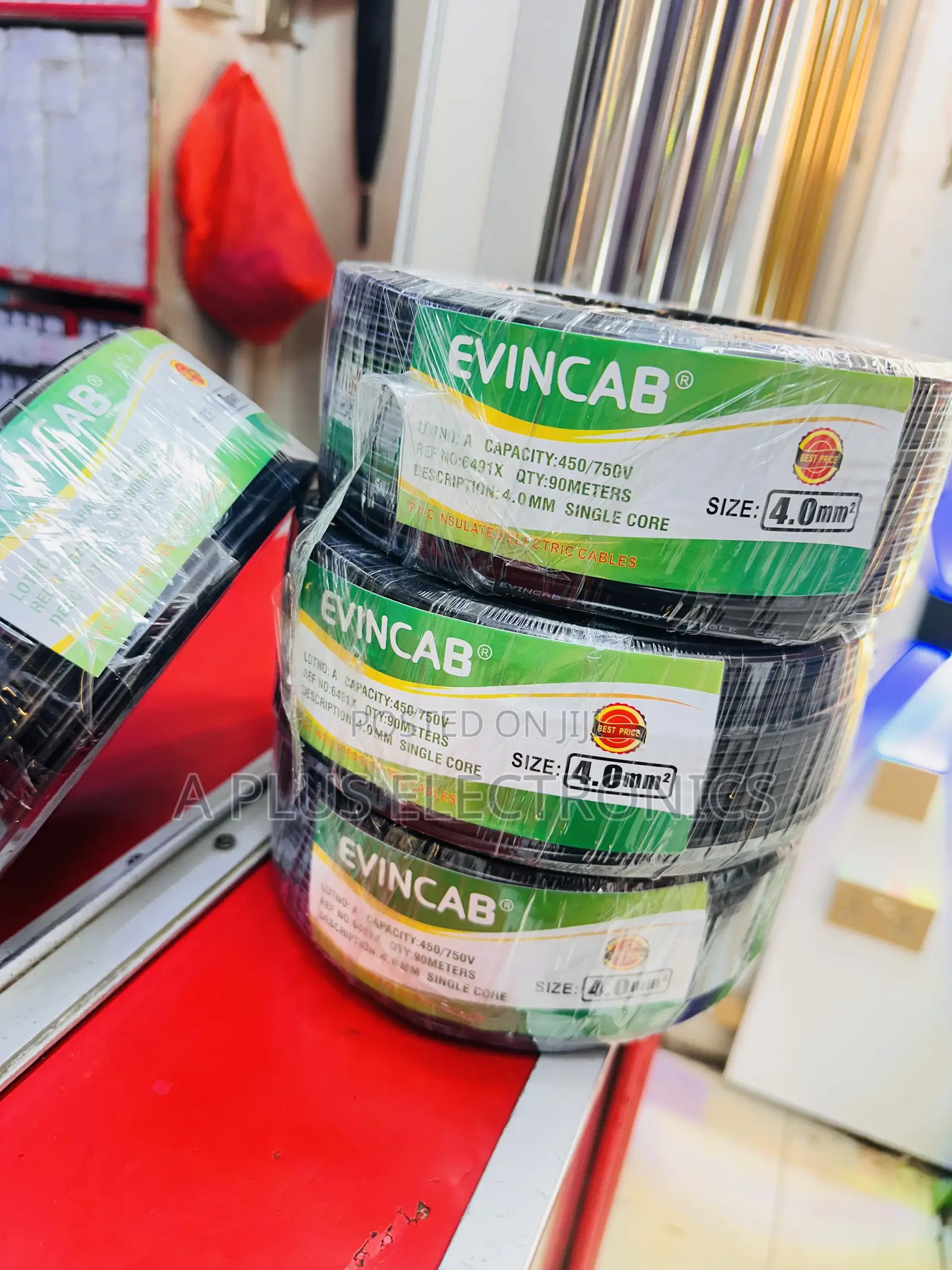 Evincab 4.0mm Single Core Cable 90m(Black) – Power Wire