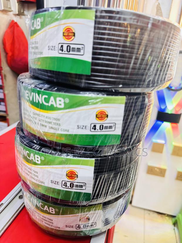 Evincab 4.0mm Single Core Cable 90m(Black) – Top Wire - thumbnail 3