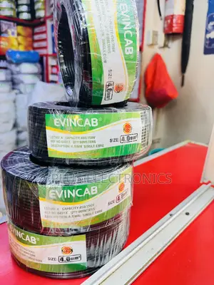 Evincab 4.0mm Single Core Cable 90m(Black) – Best for Wiring