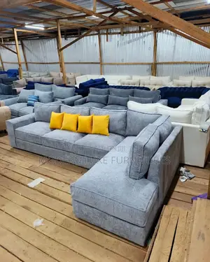 Dark Grey 7 Seater L Sofa