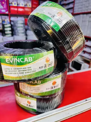 Evincab 4.0mm Single Core Cable 90m(Black) – Clean Copper, No Mix
