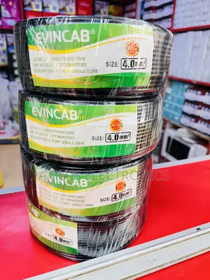 Evincab 4.0mm Single Core Cable 90m(Black) – Quality You Can Trust
