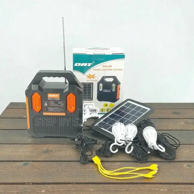 Efficient and Convenient Portable Home Solar Lighting System Kit Usb