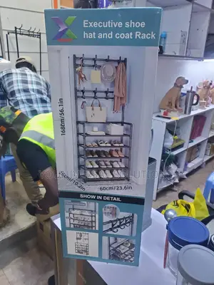 Shoe Rack With Coat Hanger