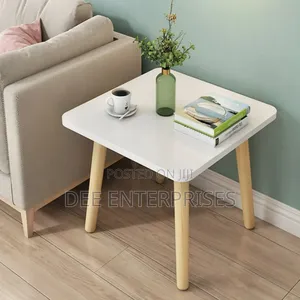 White Square Shaped Side Stool/Table
