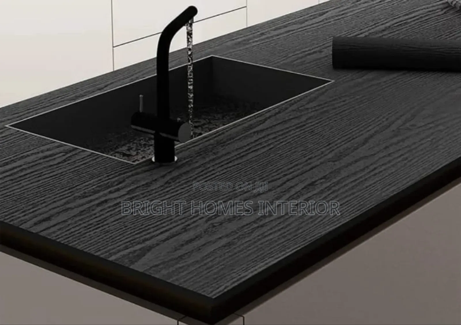 Black Water Resistant Woodeffect Peel And Stick Contact Paper