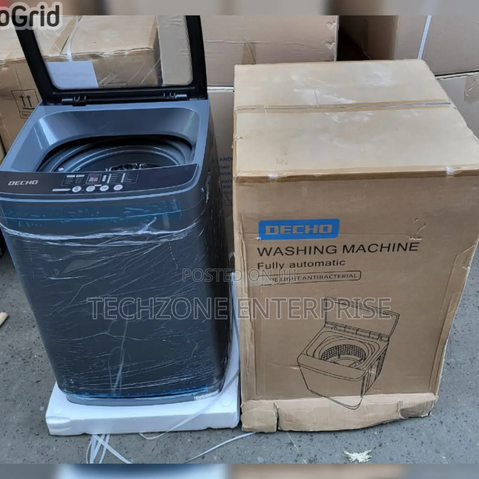 Decho 10kg Top Load Fully Automated, Dark Silver 